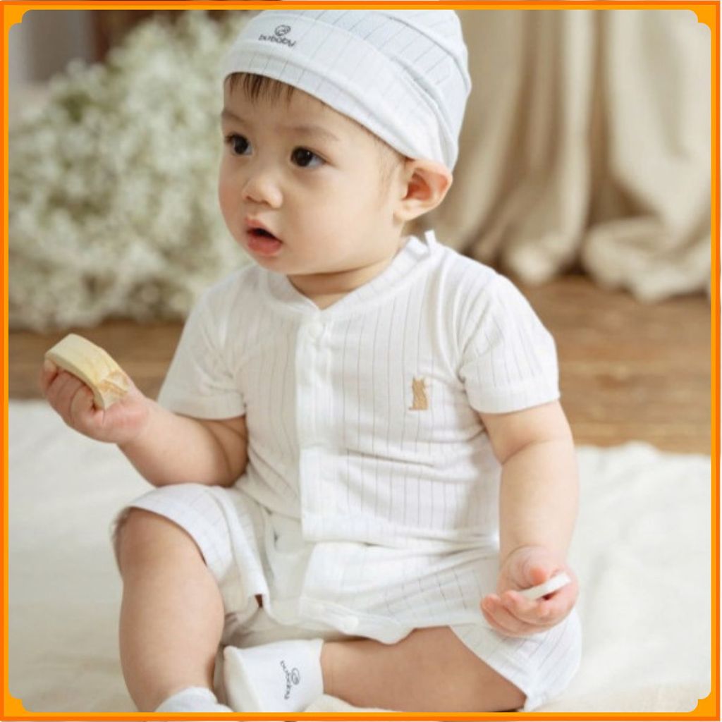 [BU Baby] (1M-12M) Body ngắn tay cài vai, cài giữa cho bé yêu Molist - BMD230100 BMD230201| Quần áo 