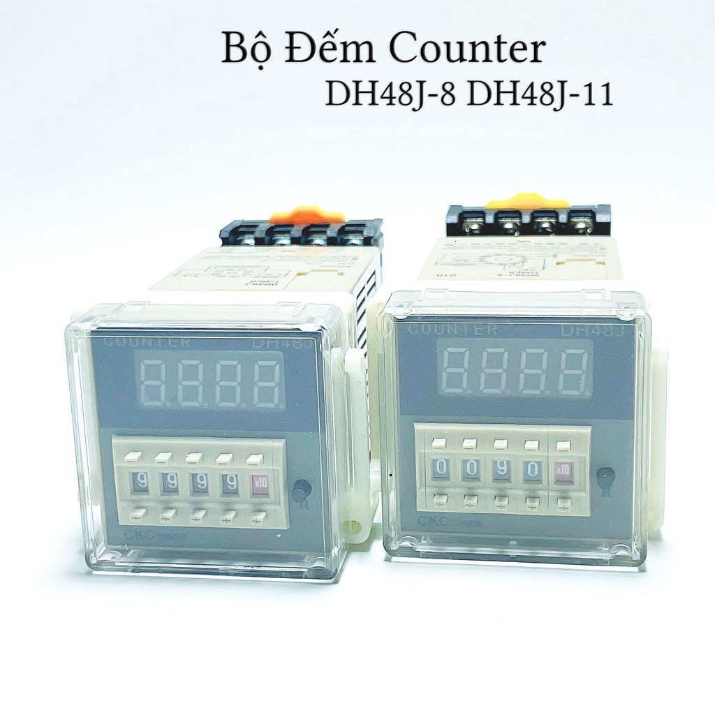 Bộ Đếm Counter DH48J-8 DH48J-11  Kèm Đế Cắm