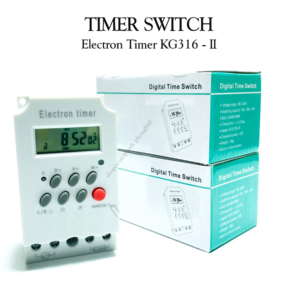 Công Tắc Hẹn Giờ Thông Minh KG316T-II Công Tắc Hẹn Giờ Điện Tử KG316T-II