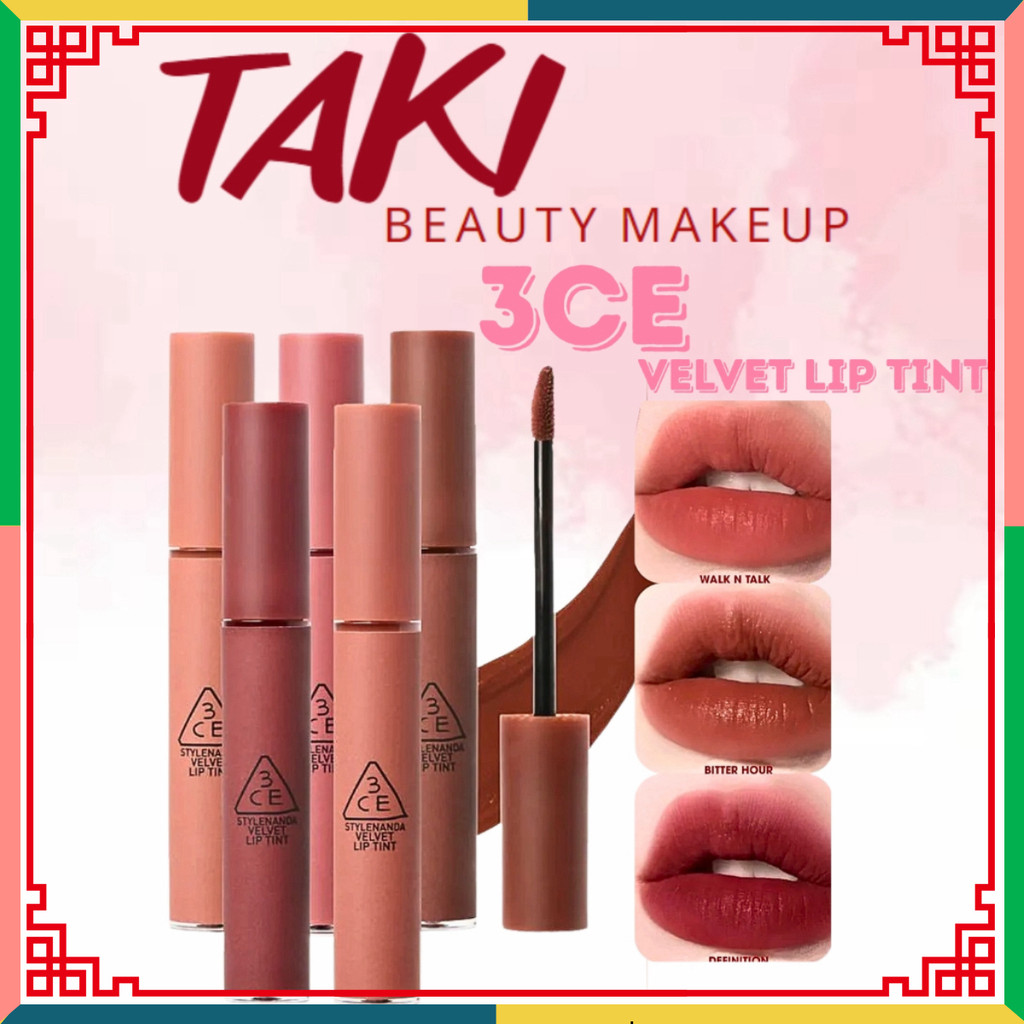 Son kem Lì 3ce Velvet Lip Tint 4g - Definition- Bitter Hour- Walk N Talk- Speak Up - Cashmere Nude