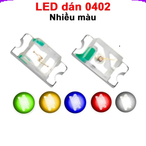 [Giá combo] (100 cái) LED dán trong suốt 0402 SMD
