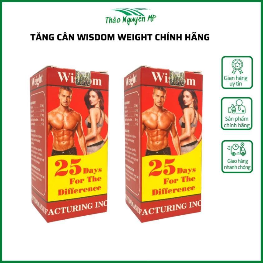 Combo 2 hộp vitamin wisdom weight, tăng cân wisdom weight chính hãng indonesia tăng cân an toàn khôn