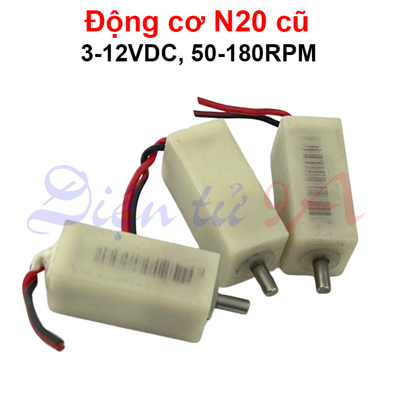 (Hàng cũ) Động cơ giảm tốc N20 điện áp 3-12V , 50-180rpm