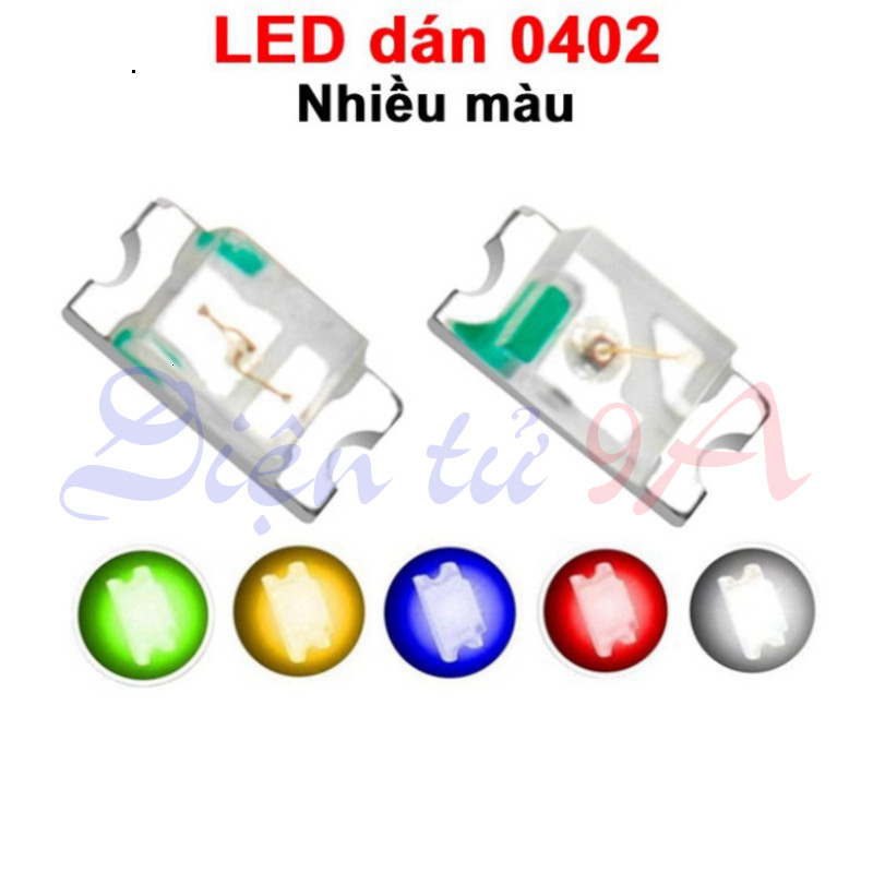 [Combo- sỉ] (100 cái) LED dán trong suốt 0402 SMD