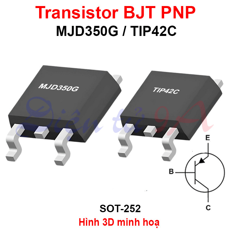 [Combo- sỉ] (5 cái) Transistor BJT PNP MJD350G / TIP42C chân dán SOT-252
