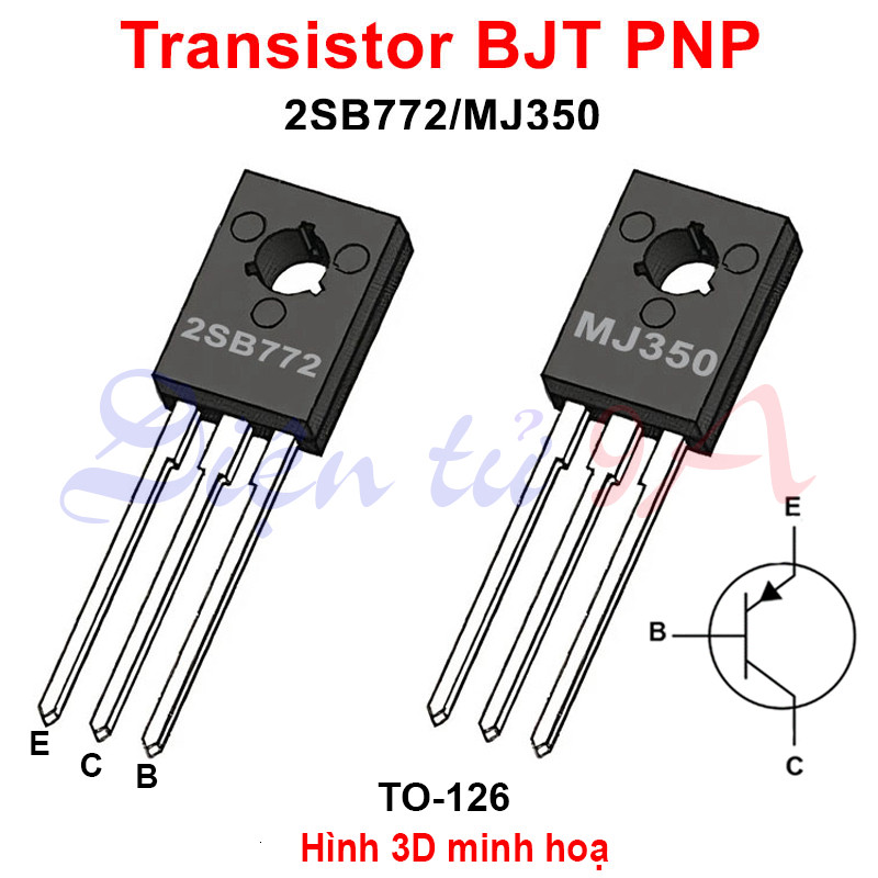 [Combo- sỉ] (5 cái) Transistor BJT PNP 2SB772 / MJE350 chân cắm TO-126