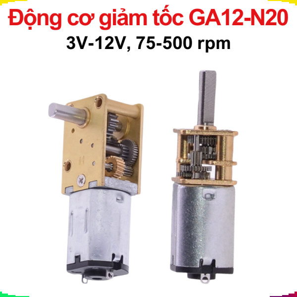 Động cơ giảm tốc JGA12-N20 điện áp 3V-12V nhiều tốc độ