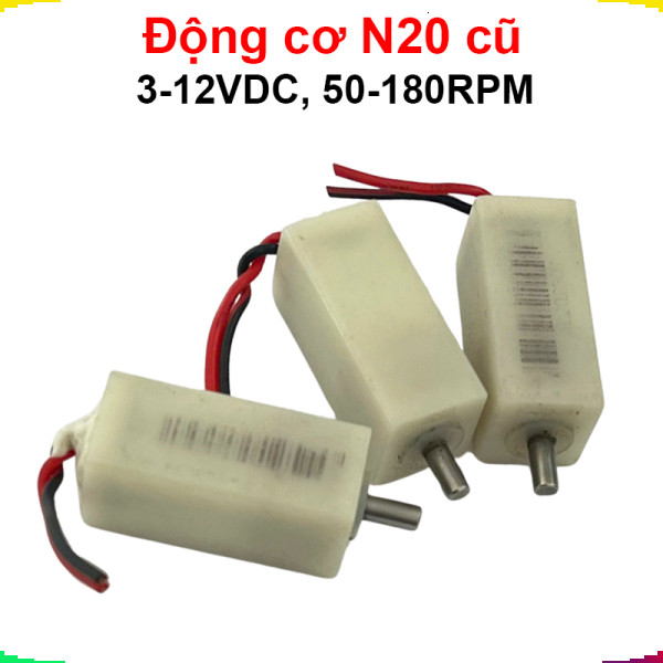 (Hàng cũ) Động cơ giảm tốc N20 điện áp 3-12V , 50-180rpm