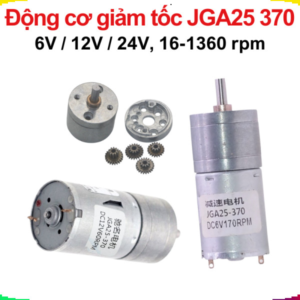 Động cơ giảm tốc JGA25 370, 6/12/24V nhiều tốc độ