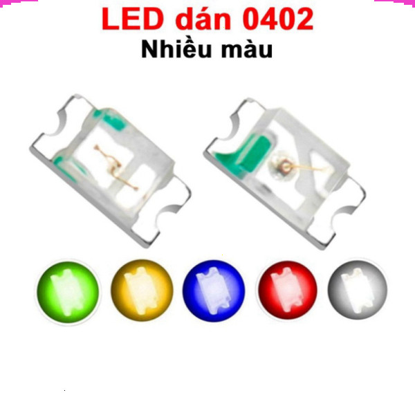[Giá sỉ theo combo] (100 cái) LED dán trong suốt 0402 SMD