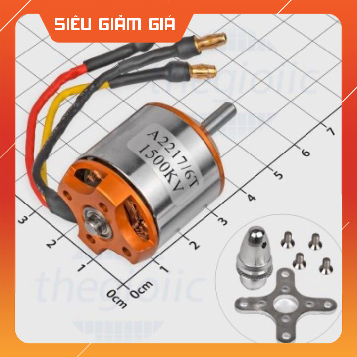 A2217/7T 1250KV Động Cơ Máy Bay Không Chổi Than Trục 3.17mm SmartFix Linh Kiện