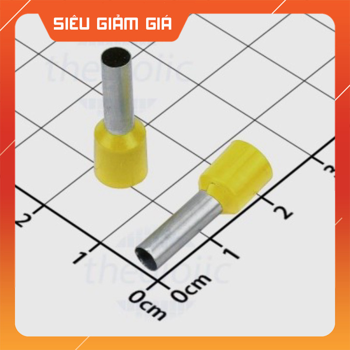 [50 Cái]- E6012 Cos Pin Rỗng Cỡ Dây 6mm2 Màu Vàng SmartFix Linh Kiện