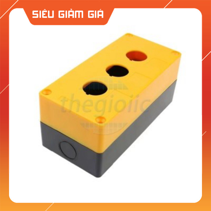 BX3-22 Hộp 3 Nút Nhấn Điều Khiển 22mm Màu Vàng SmartFix Linh Kiện