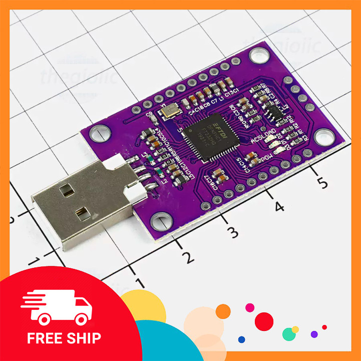 FT232H Mạch Chuyển Đổi USB To JTAG UART FIFO SPI I2C Điện Tử Tín Phát
