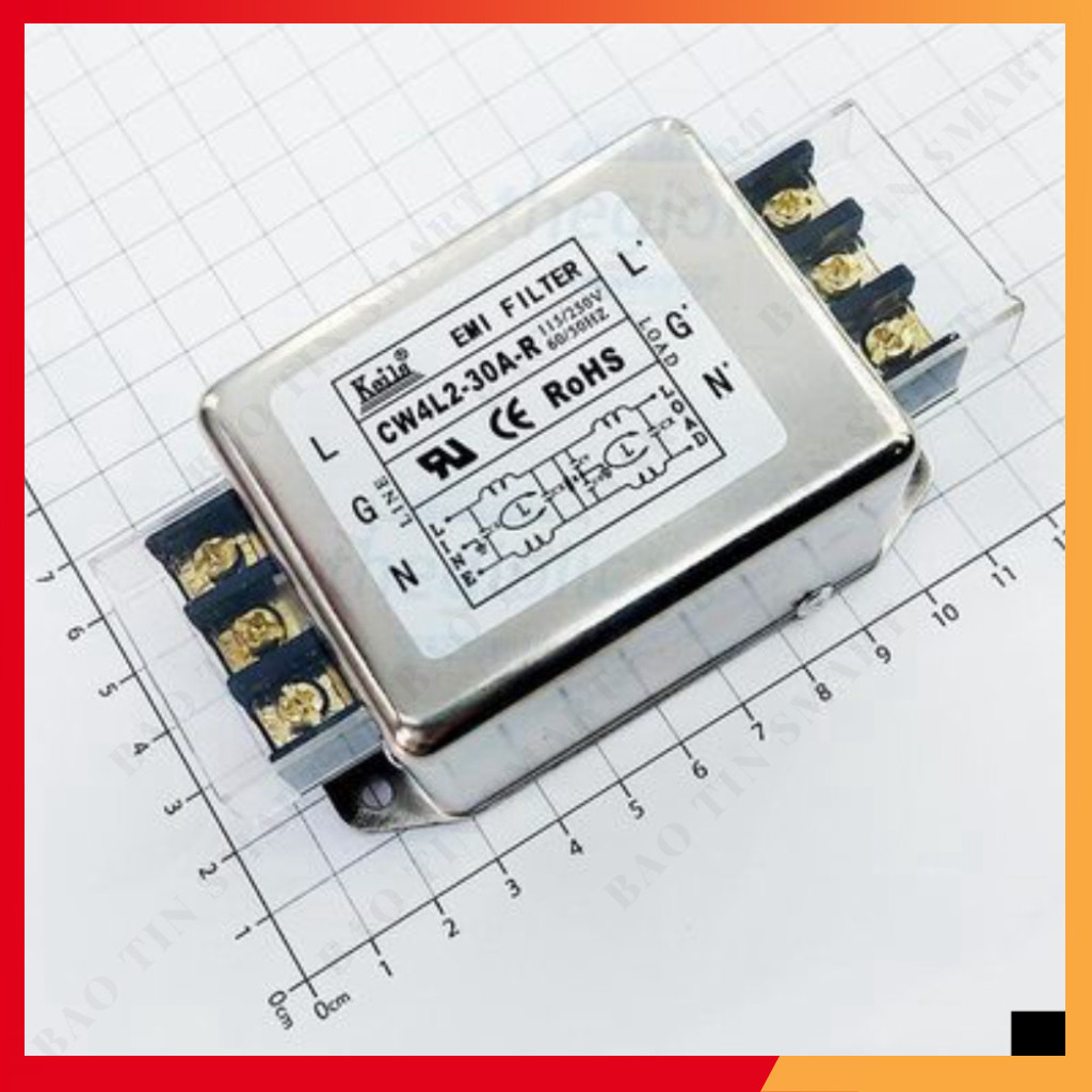CW4L2-30A-R Bộ Lọc Nguồn 1 Pha 30A 115/250V Shop ekit.vn