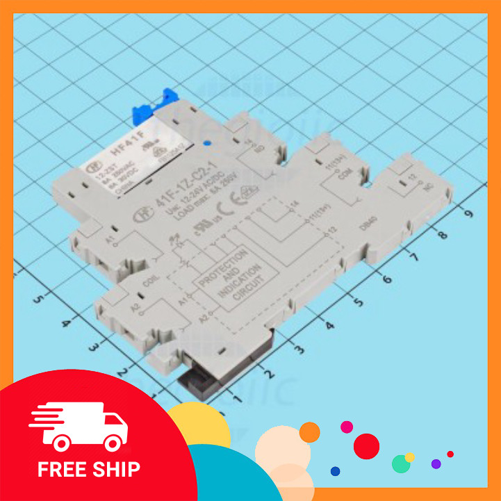 41F-1Z-C2-1 Module 1 Relay 12V Gắn Ray Điện Tử Tín Phát