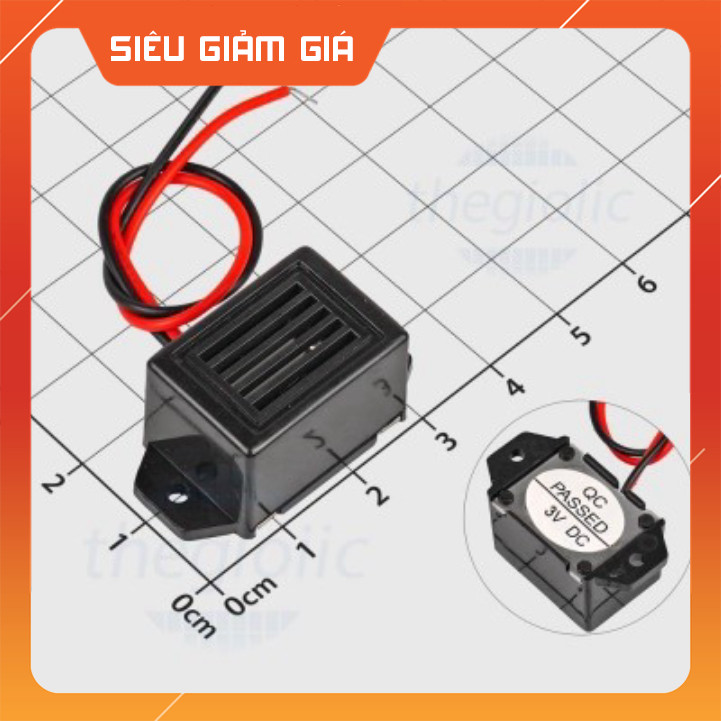 [2 Cái]- Còi 400Hz 3VDC 33x16x15mm SmartFix Linh Kiện