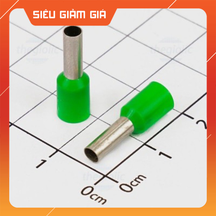 [50 Cái]- E4009 Cos Pin Rỗng Cỡ Dây 4mm2 Màu Xanh Lá SmartFix Linh Kiện