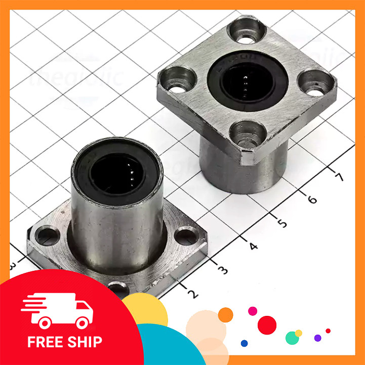 LMK12UU Bi Trượt, Con Trượt Mặt Bích Vuông Lỗ Trục 12mm, Đường Kính Ngoài 21mm, Dài 30mm Điện Tử Tín