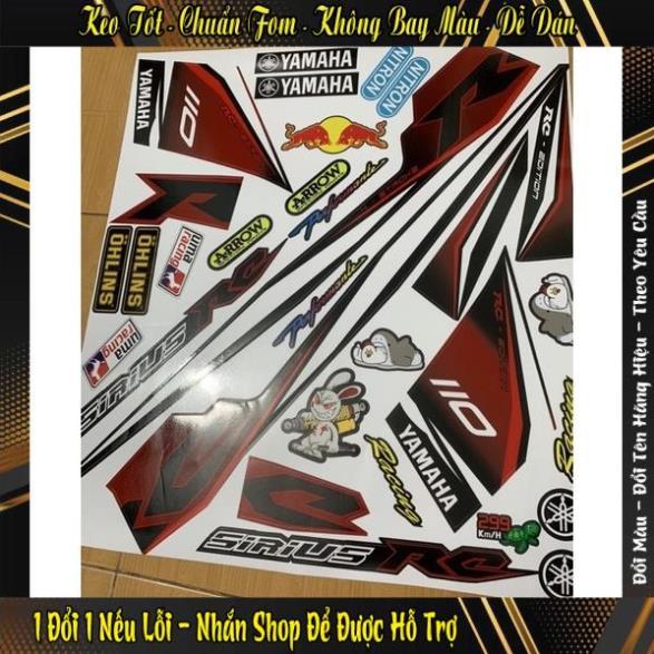 tem sirius 110 RC đỏ đen 2019