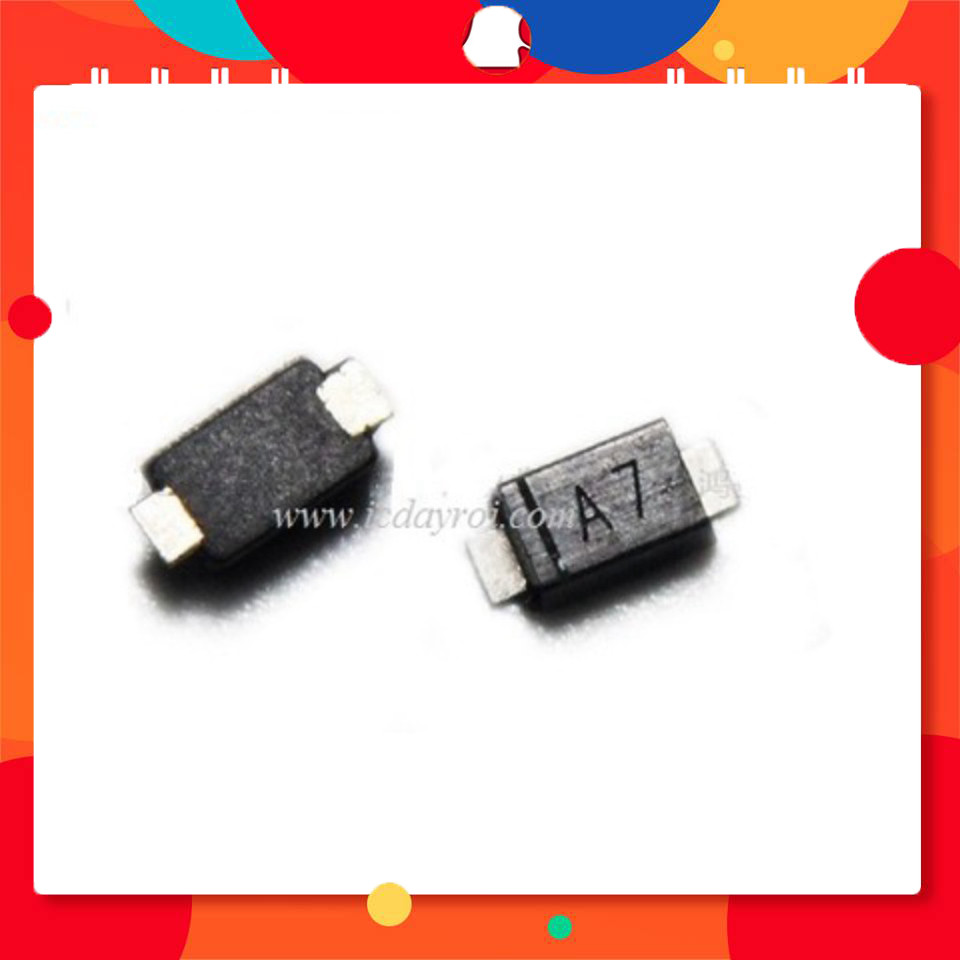 [100 Cái]- Diode 1N4007W A7 1206 SOD-123FL TechParts Việt