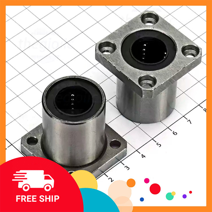LMK16UU Bi Trượt, Con Trượt Mặt Bích Vuông Lỗ Trục 16mm, Đường Kính Ngoài 28mm, Dài 37mm Điện Tử Tín