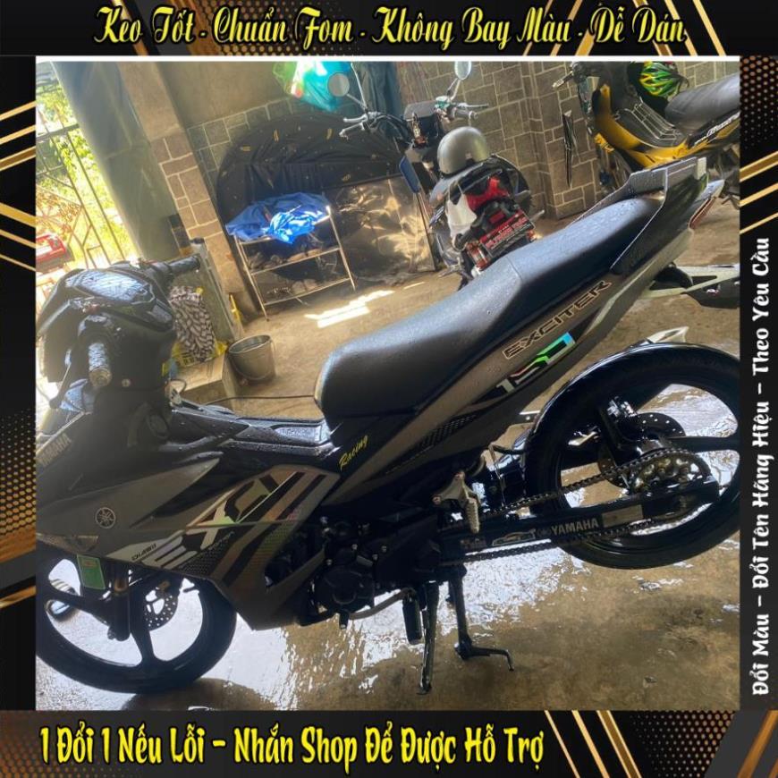 Tem exciter 150 xám đen 2022 crom