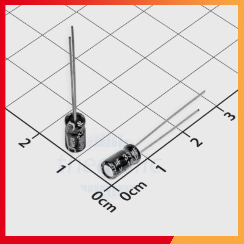 [50 Cái]- Tụ Hóa 33uF 16V 4x8mm Xuyên Lỗ Shop ekit.vn