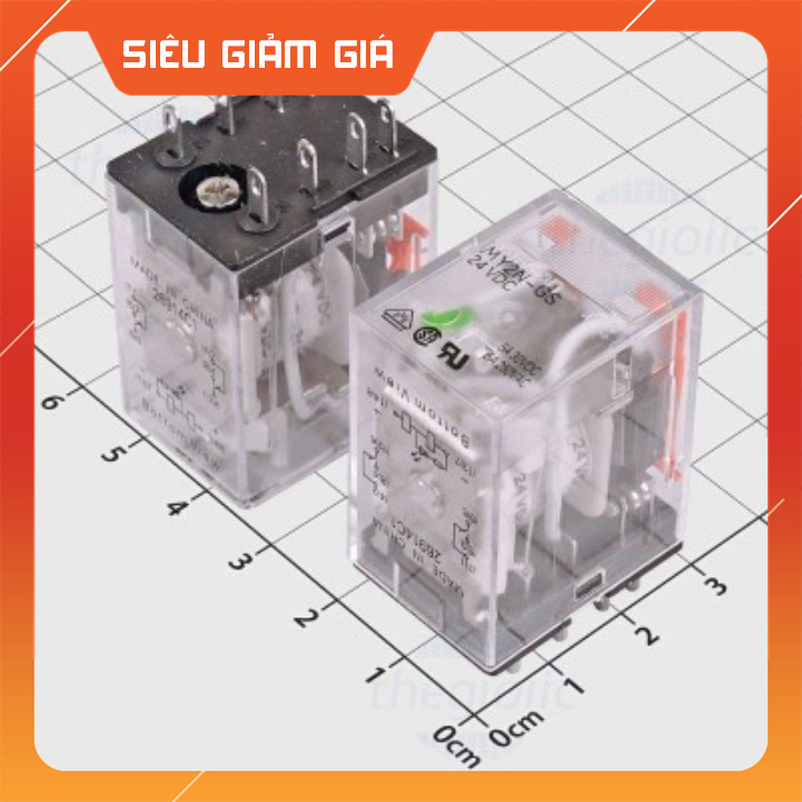 MY2N-GS-DC24 Rơ Le Trung Gian 24VDC 5A DPDT 8 Chân SmartFix Linh Kiện