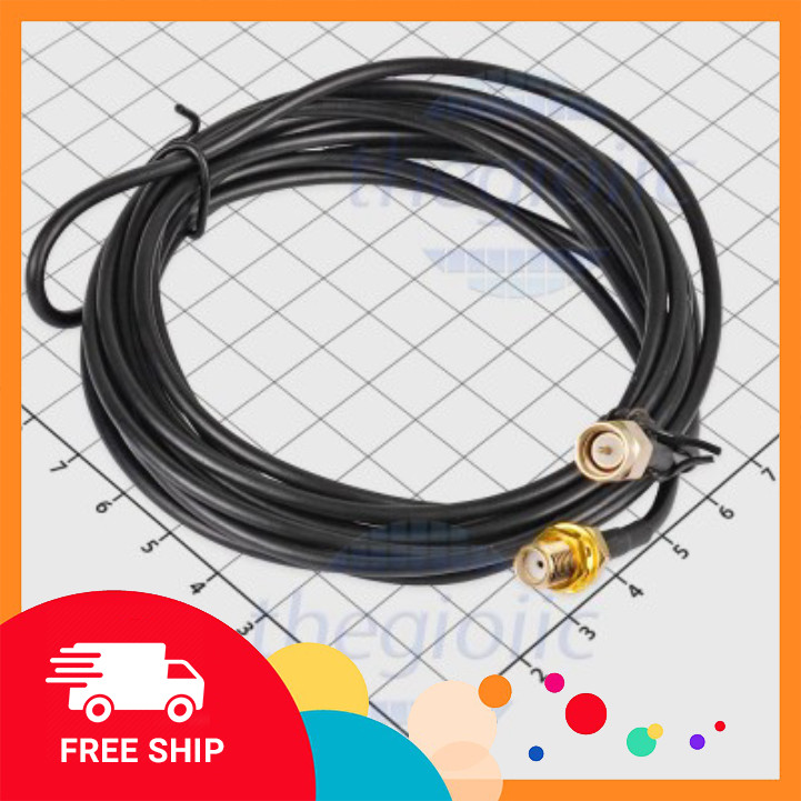 RG174 Dây Nối Ăng Ten Đầu SMA Đực-Cái Dài 2M Type-B Điện Tử Tín Phát