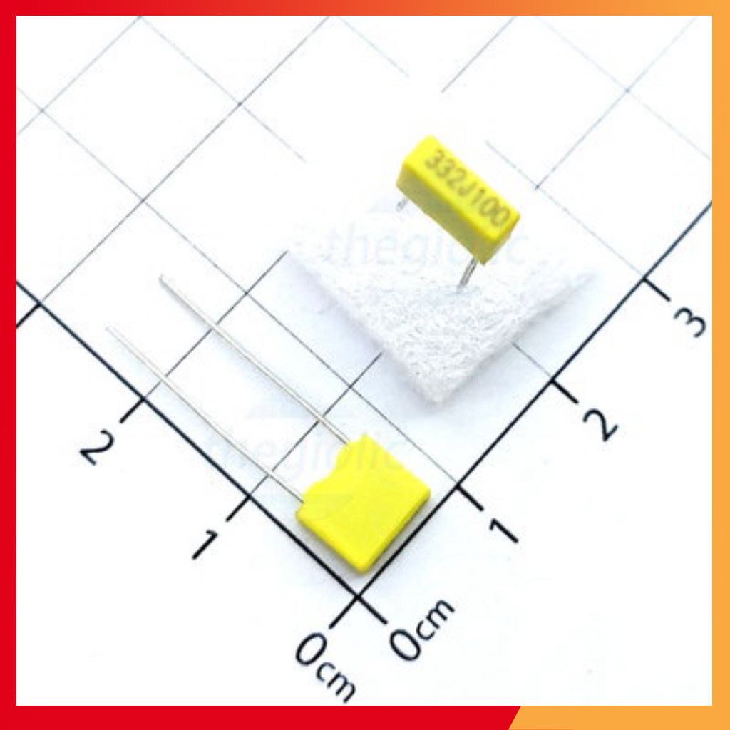 [20 Cái]- Tụ Kẹo Vàng 3.3nF 332J 100VDC CL71 Shop ekit.vn