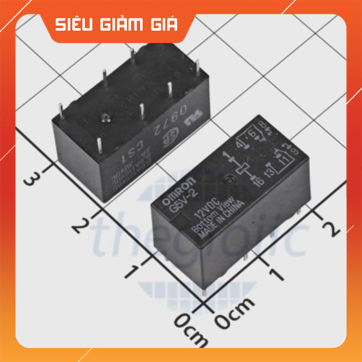 G5V-2-DC12 Rơ Le 12VDC 2A DPDT 8 Chân SmartFix Linh Kiện