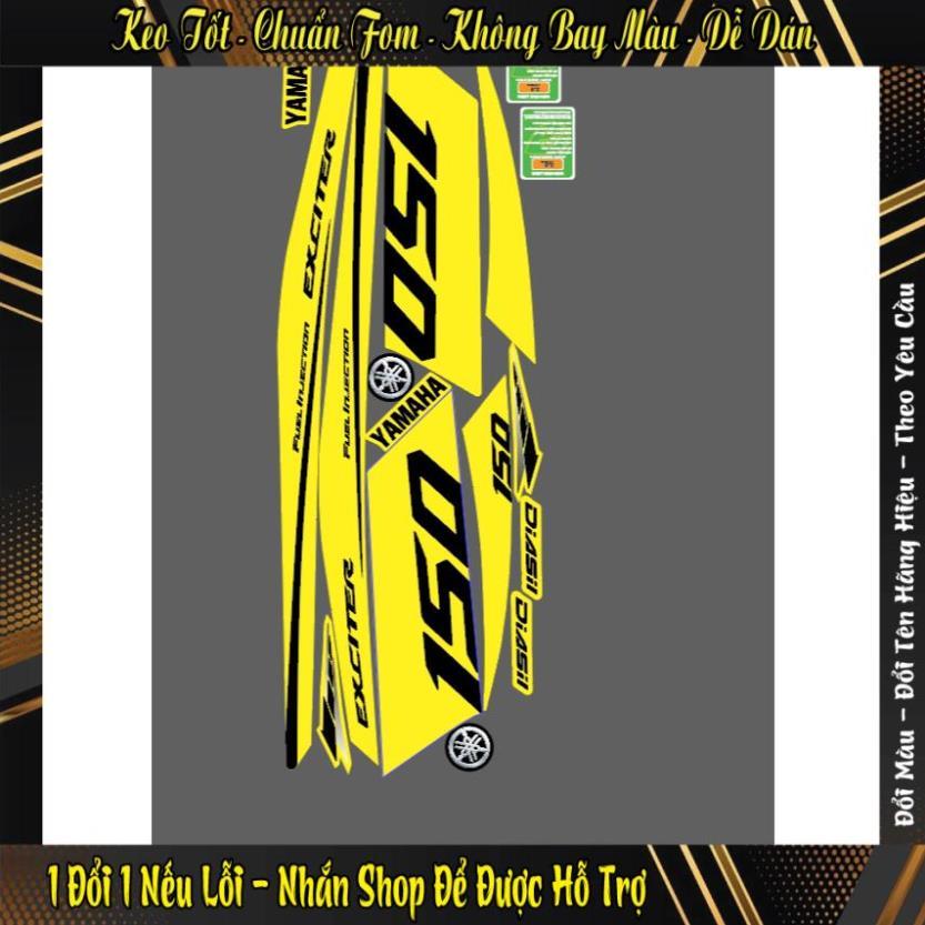 Tem exciter 150 vàng đen