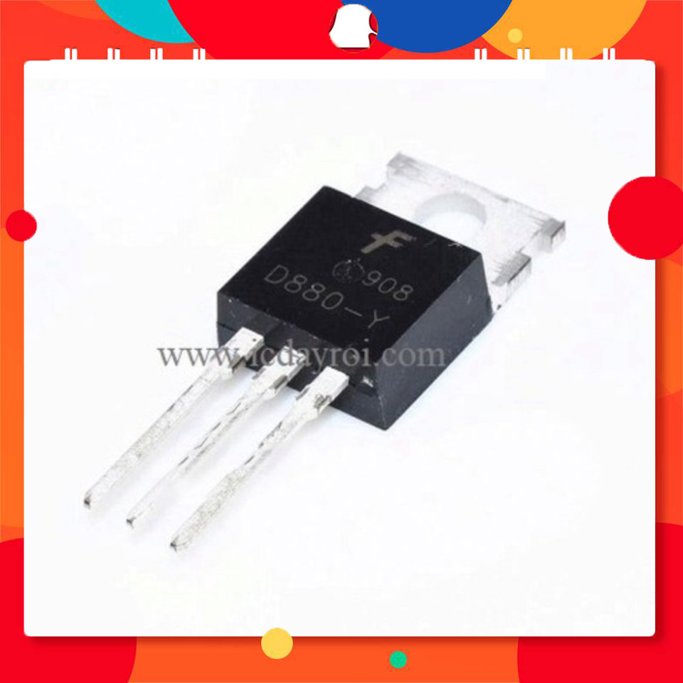 [5 Cái]- Transistor D880 2SD880-Y NPN 3A 60V TO-220 TechParts Việt