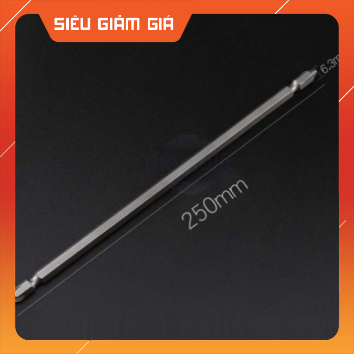 Mũi Vặn Vít PH2 2 Đầu Bake Chữ Thập 6.3mm Dài 250mm SmartFix Linh Kiện