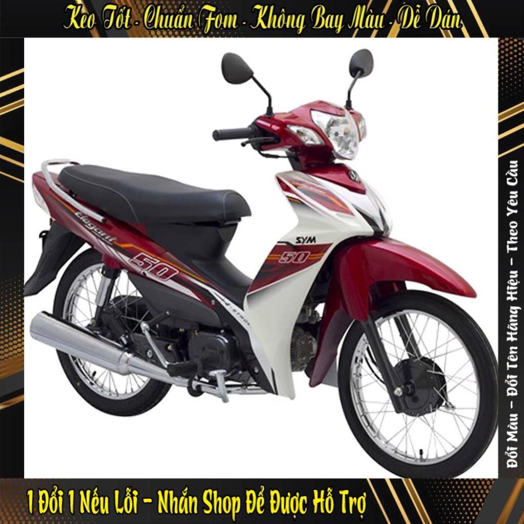 Tem elegant 50cc trắng đỏ