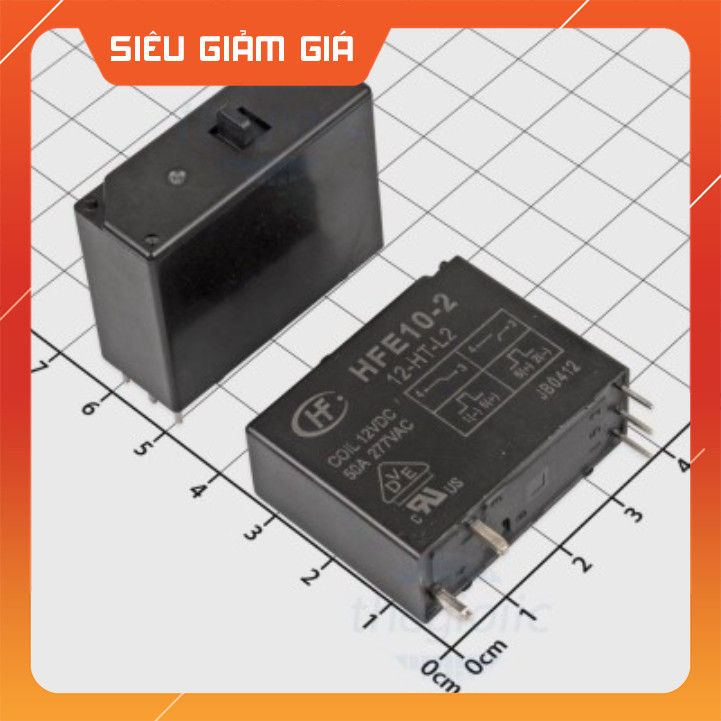 HFE10-2-12-HT-L2 Rơ Le SPST 12VDC 50A 5 Chân SmartFix Linh Kiện