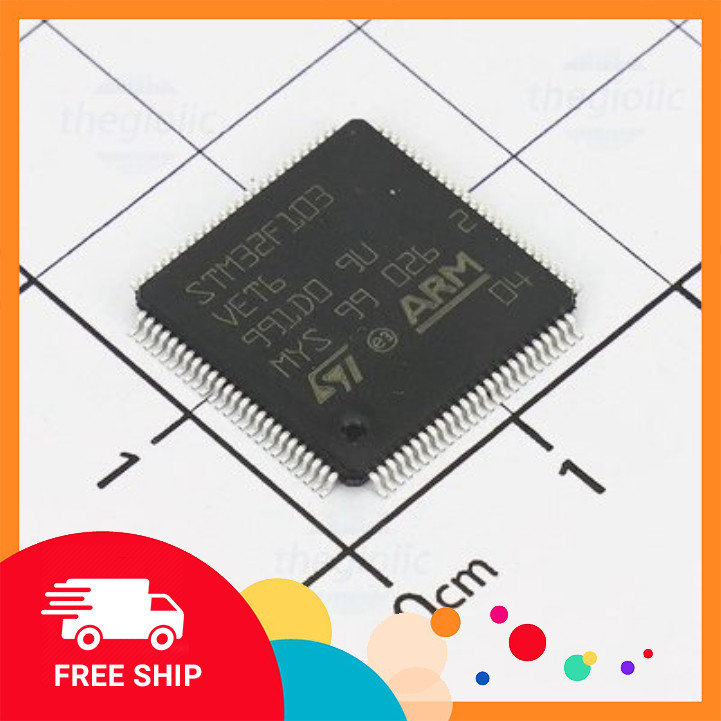 STM32F103VET6, 32-Bit ARM Cortex M3 Microcontroller, 72MHz, 512KB FLASH, 100-LQFP Điện Tử Tín Phát