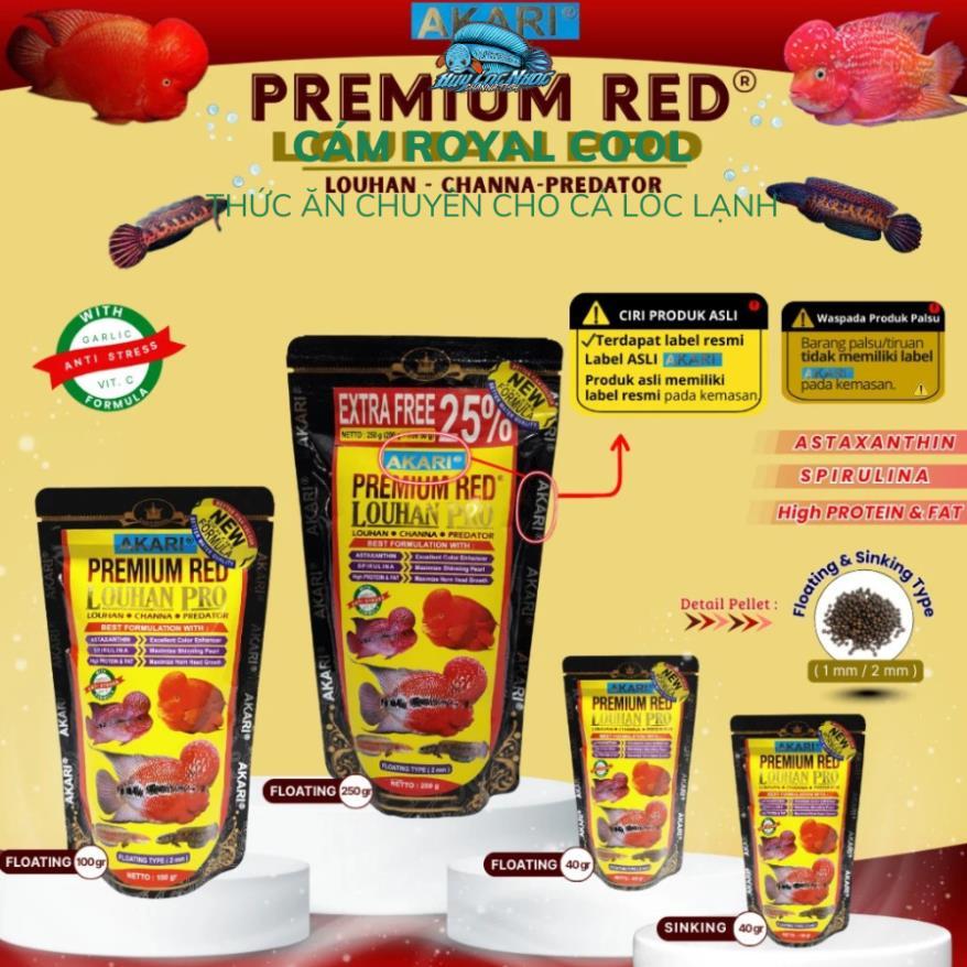 Cám AKARI Red | Hỗ Trợ Tăng Sắc Tố Đỏ Cho Cá Cảnh, Cá Lóc, La Hán