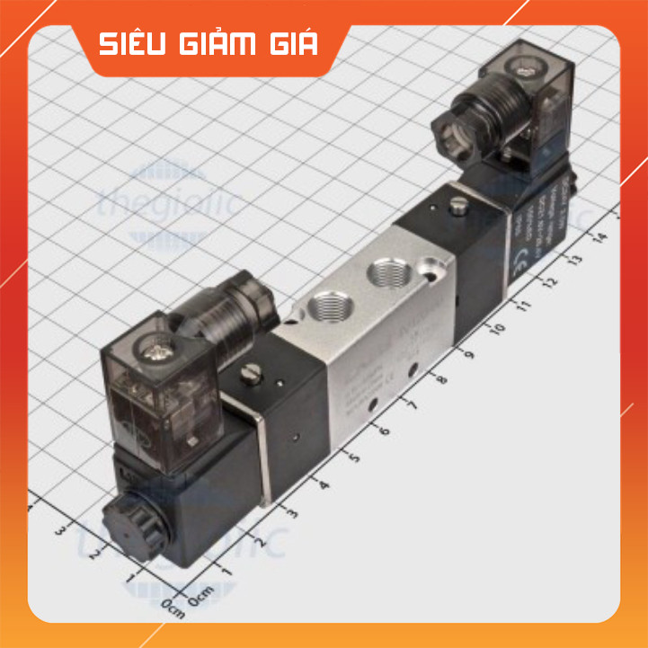 4V120-06-24 Van Khí Nén Điện Từ 24VDC 5 Cổng 2 Vị Trí SmartFix Linh Kiện