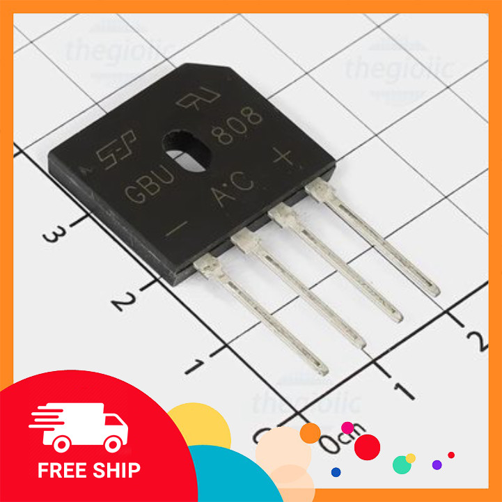 [5 Cái]- GBU808 Diode Cầu Chỉnh Lưu 800V 8A Điện Tử Tín Phát