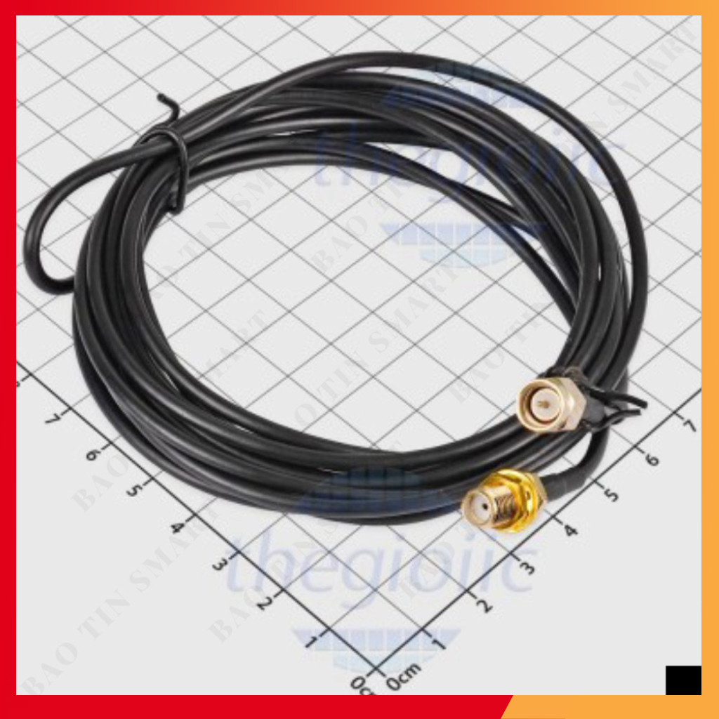 RG174 Dây Nối Ăng Ten Đầu SMA Đực-Cái Dài 2M Type-B Shop ekit.vn