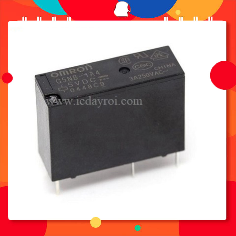 [2 Cái]- Relay G5NB-1A-E-5VDC 5V 5A 4 chân TechParts Việt