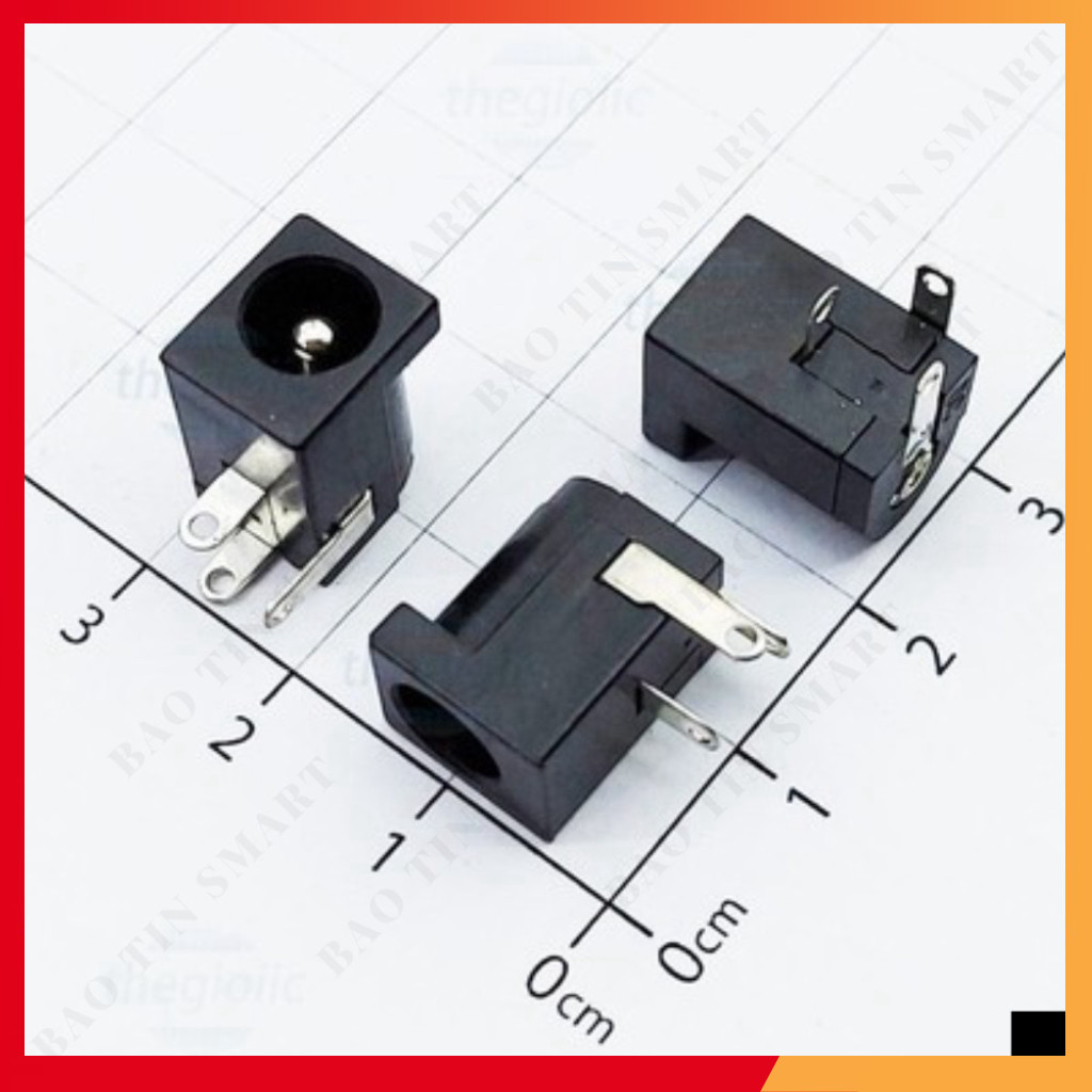 [20 Cái]- DC5525 Đầu Nối Nguồn DC Cái 5525 Hàn PCB Kim 2.5mm Shop ekit.vn