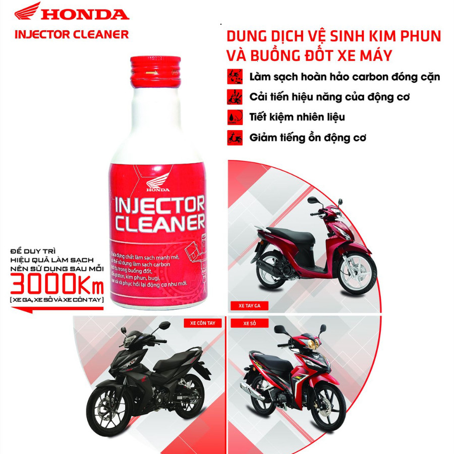 Dung Dịch Vệ Sinh Kim Phun Honda Chính Hãng – Injector Cleaner Xe Máy FI 60ml