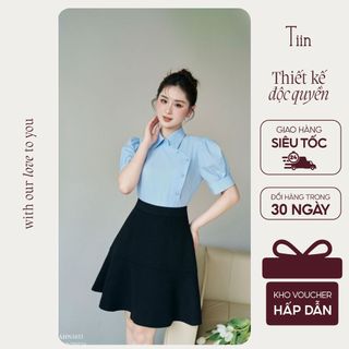 TIINSTORE Chân váy  nữ thiết kế dáng váy ngắn đuôi cá đơn giản nữ tính thanh lịch CHN336