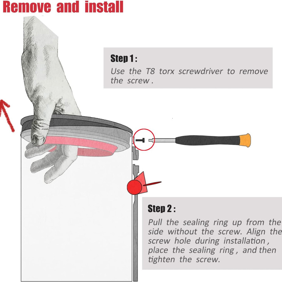 "Vòng Đệm Cao Su Dyson V10 SV12 - Cố Định Hộp Rác Bụi"