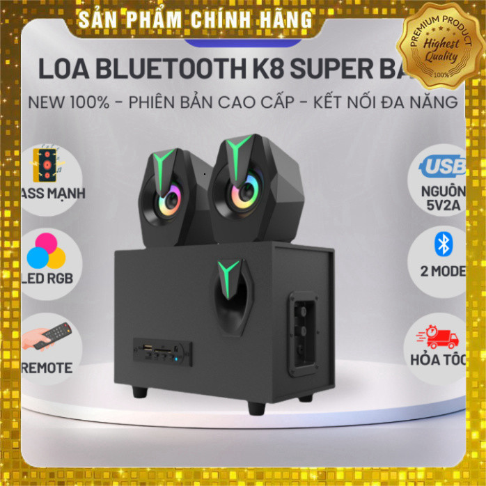 Loa máy tính bluetooth Prime Gaming LUVIBA có đèn led LOA K8