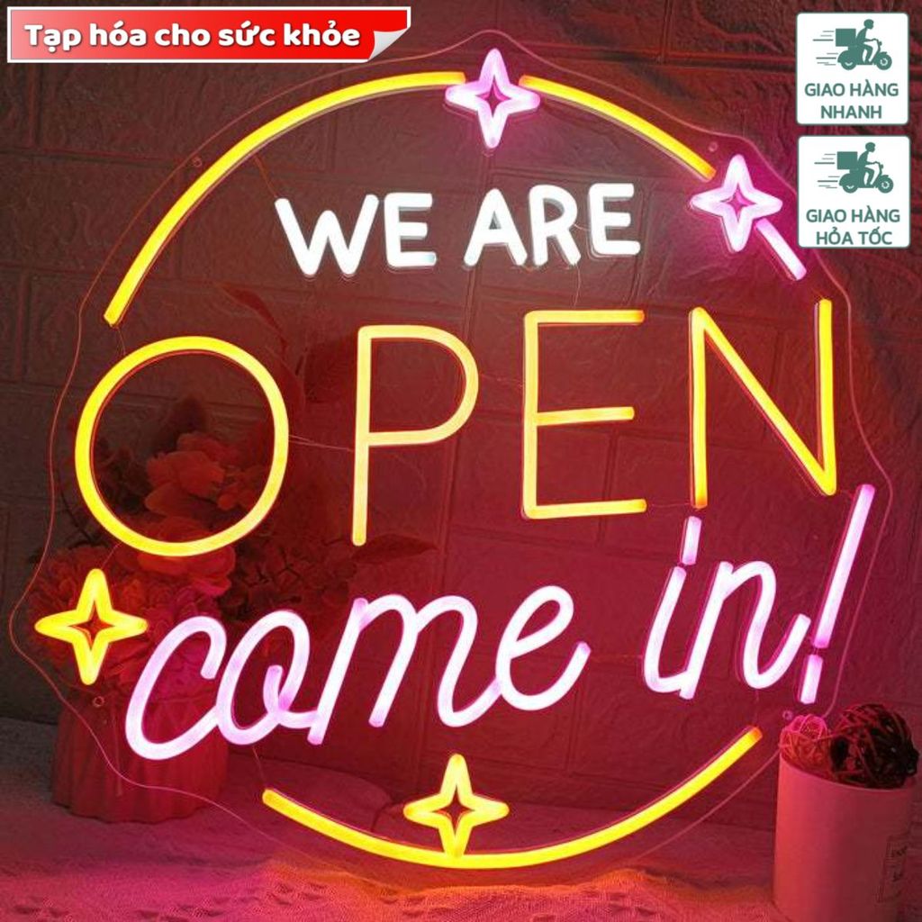 Đèn Led Neon Chữ "We Are Open" Neon Sign New Lux3 1104-25