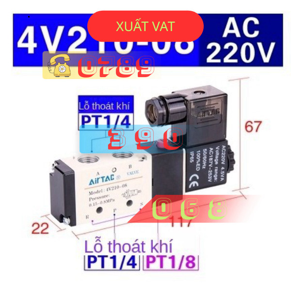 Van Điện Từ 4v21008b  4v210-08 4v21008a 4v310-10 08